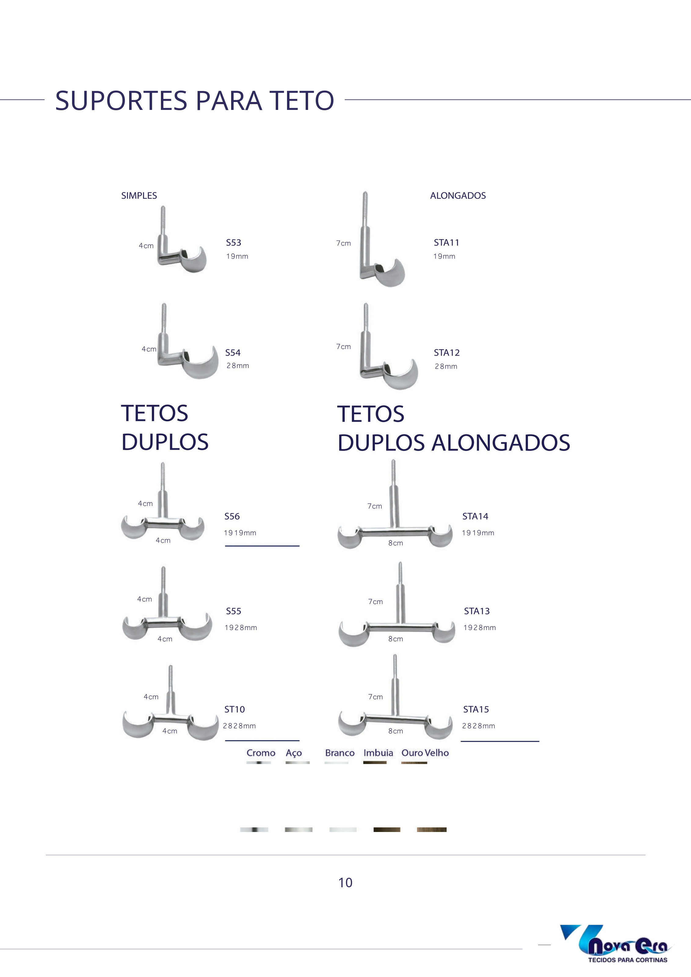 Suportes e Rosetas — página 10